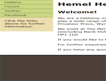 Tablet Screenshot of hemelwargaming.com